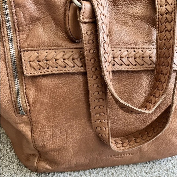 Spacious Liebeskind Berlin Genuine Leather Satchel Camel color - Picture 5 of 12